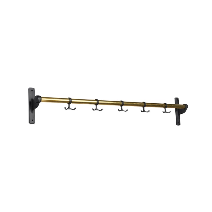 Nostalgi Hook rack - Brass, black stand - Essem Design