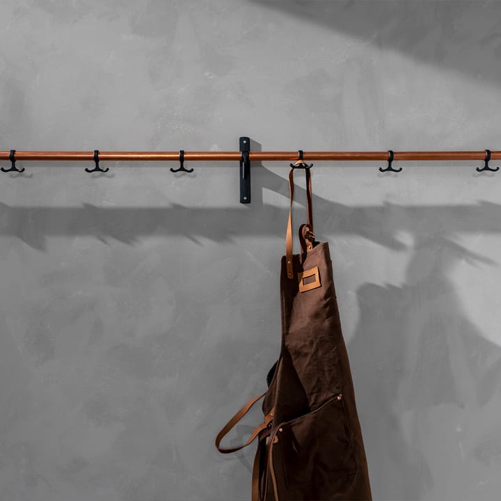 Nostalgi Hook rack, Walnut, black stand Essem Design