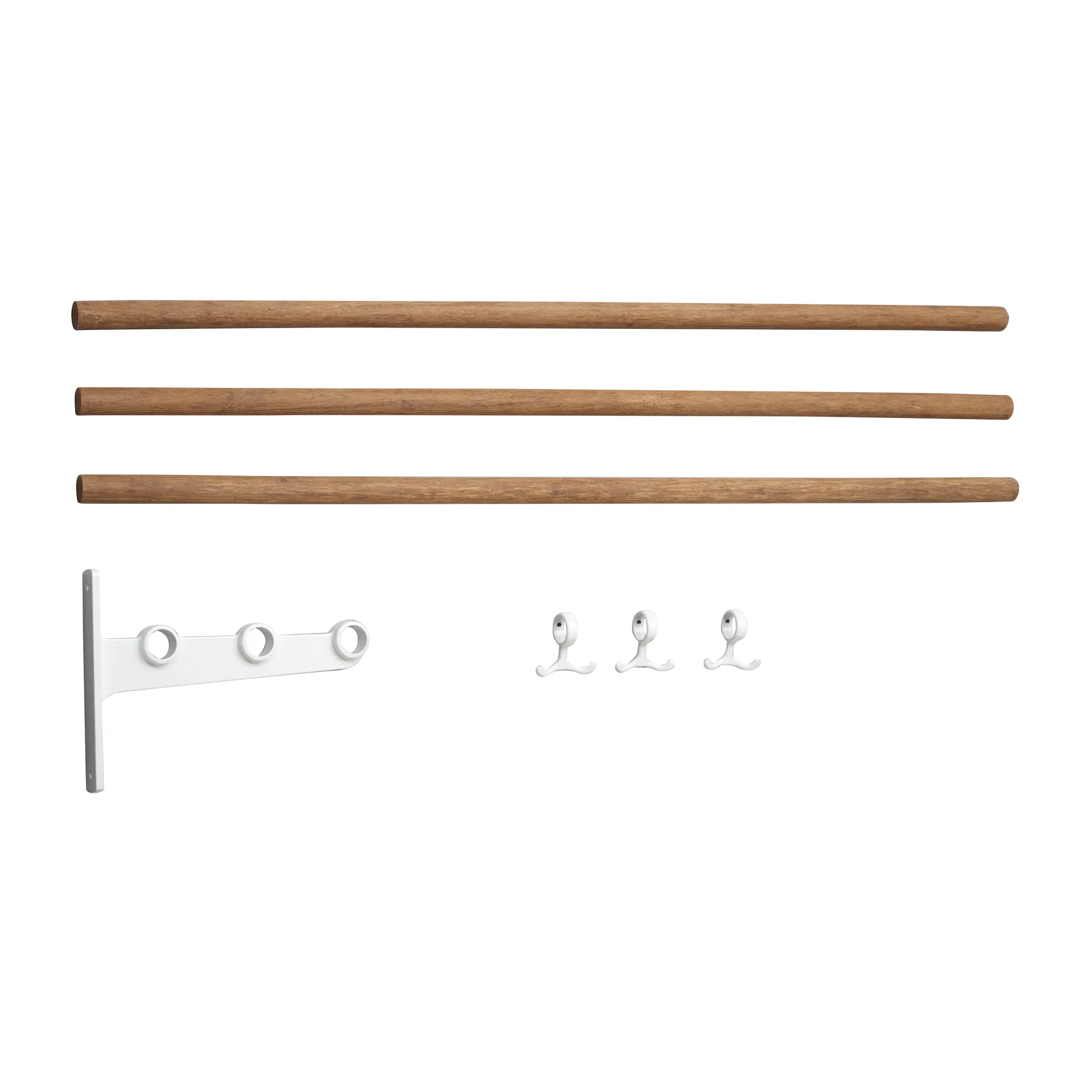 Nostalgi inbuilt hat rack, shoe rack, Bamboo-white Essem Design
