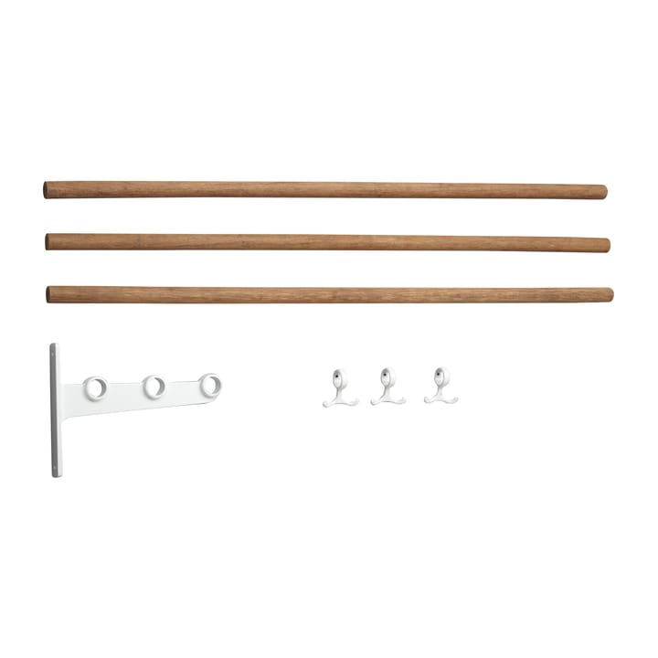 Nostalgi inbuilt hat rack, shoe rack - Bamboo-white - Essem Design