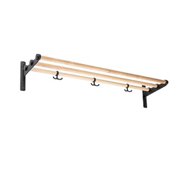 Nostalgi Shoe or hat shelf - Birch, black stand - Essem Design