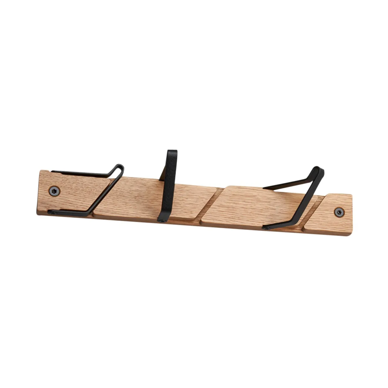 Essem Design Tamburin coat hook 31.5 cm Oak-black | Scandinavian Design | Clothes hooks & hangers | Brown