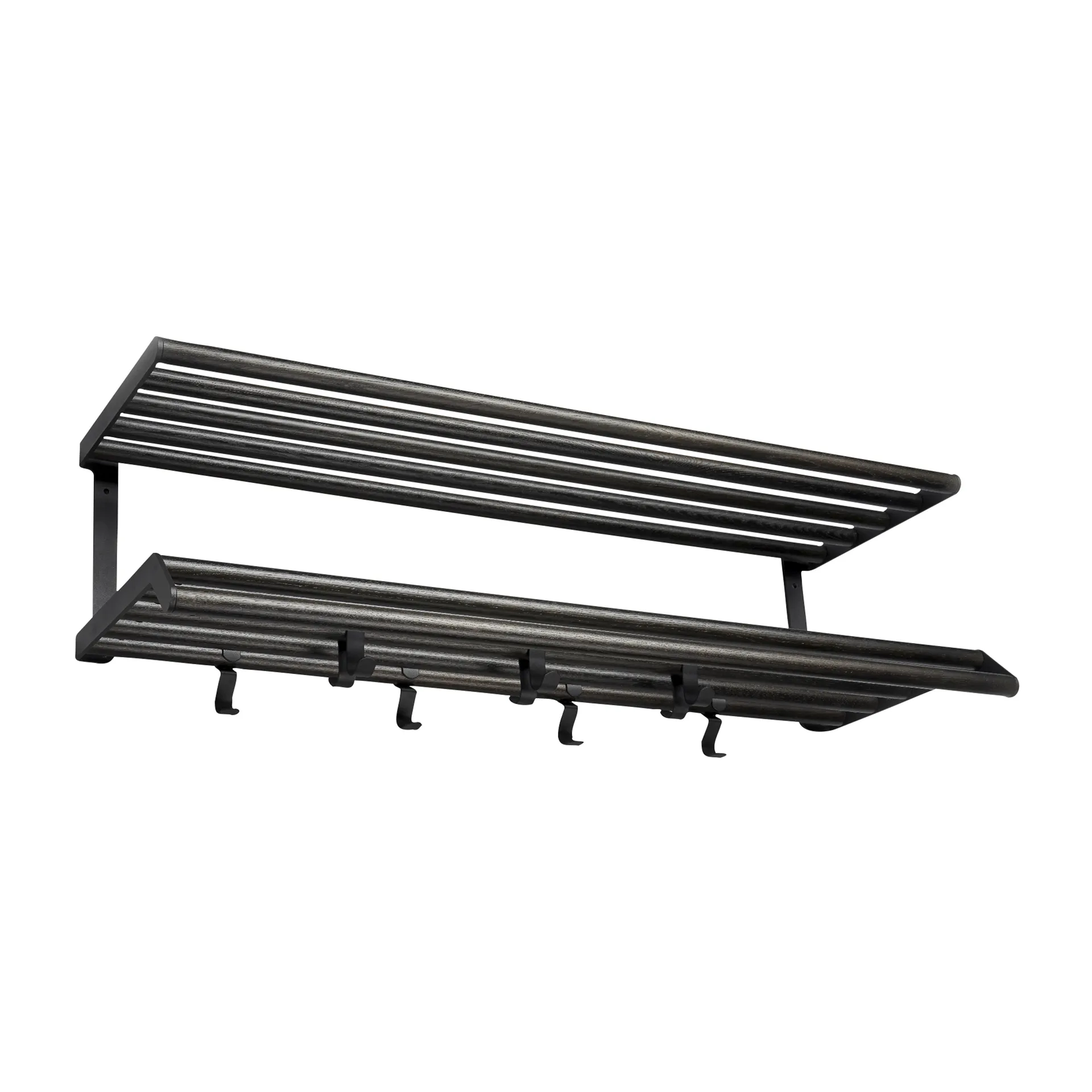 Tamburin hat rack 100 cm, Black oiled oak-black Essem Design