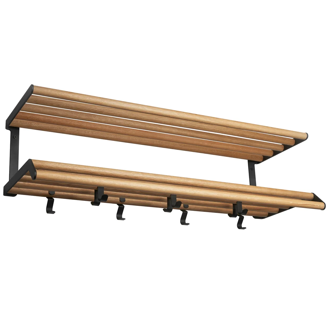 Essem Design Tamburin hat rack 100 cm oak-black | Scandinavian Design | Hat Racks & Hat Shelves | Black