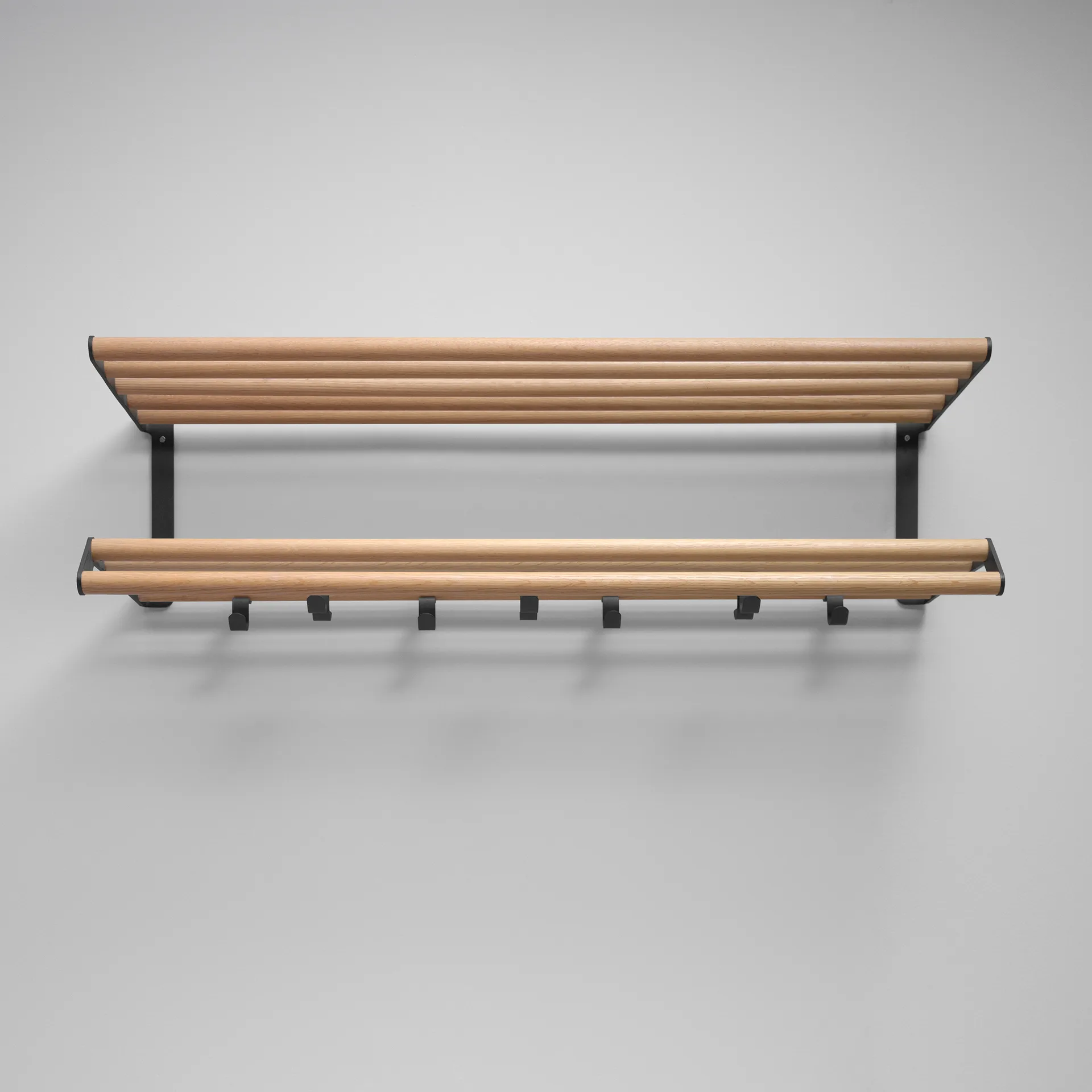 Tamburin hat rack 100 cm, oak-black Essem Design