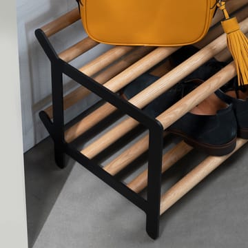Tamburin shoe shelf 100 cm - oak-black - Essem Design