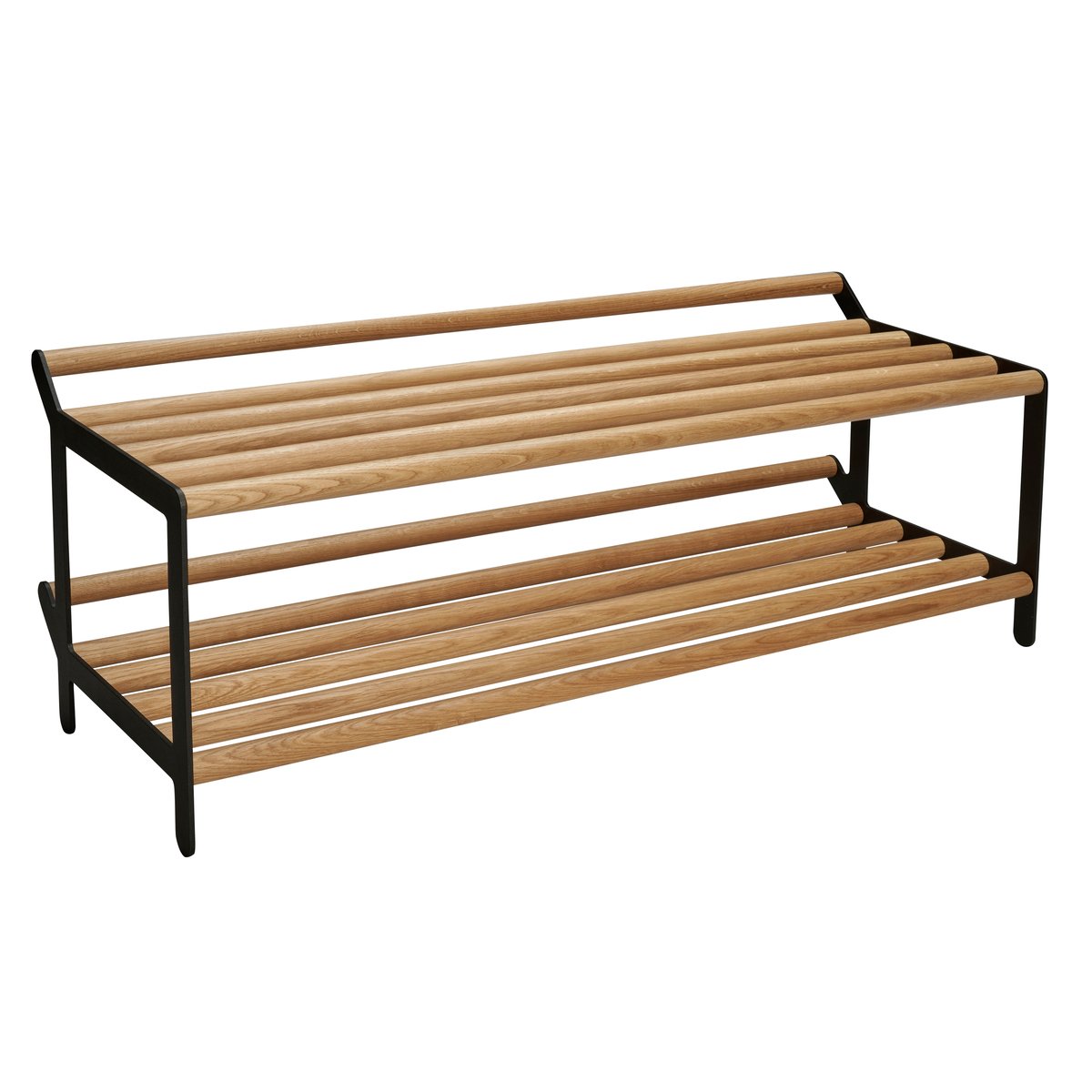 Essem Design Tamburin shoe shelf 60 cm oak-black | Scandinavian Design | Shoe racks | Black