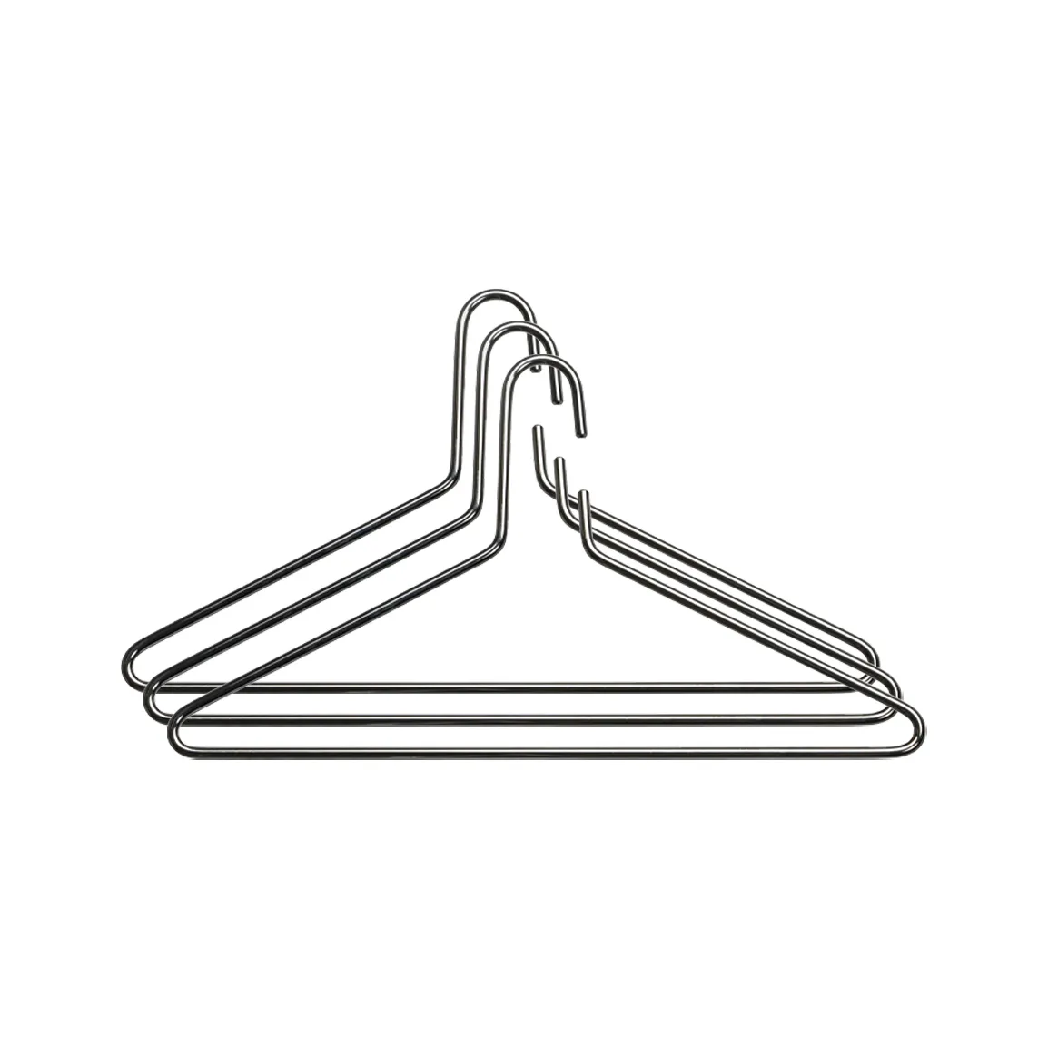 Essem Design Triangel hanger 3-pack chrome | Scandinavian Design | Clothes racks, coat stands & hangers | Silver-coloured