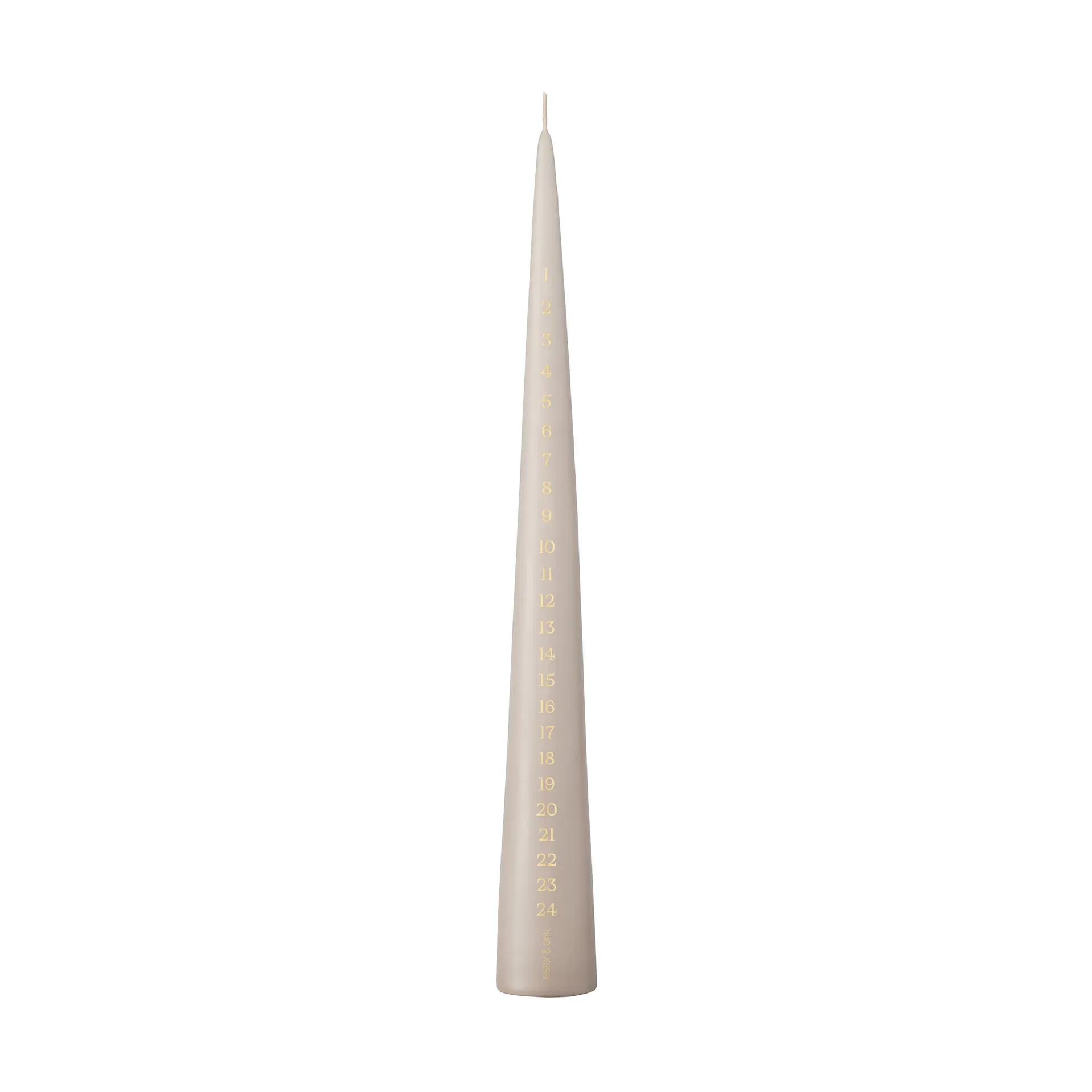 ester & erik advent candle 37 cm, 22 linen Grey ester & erik