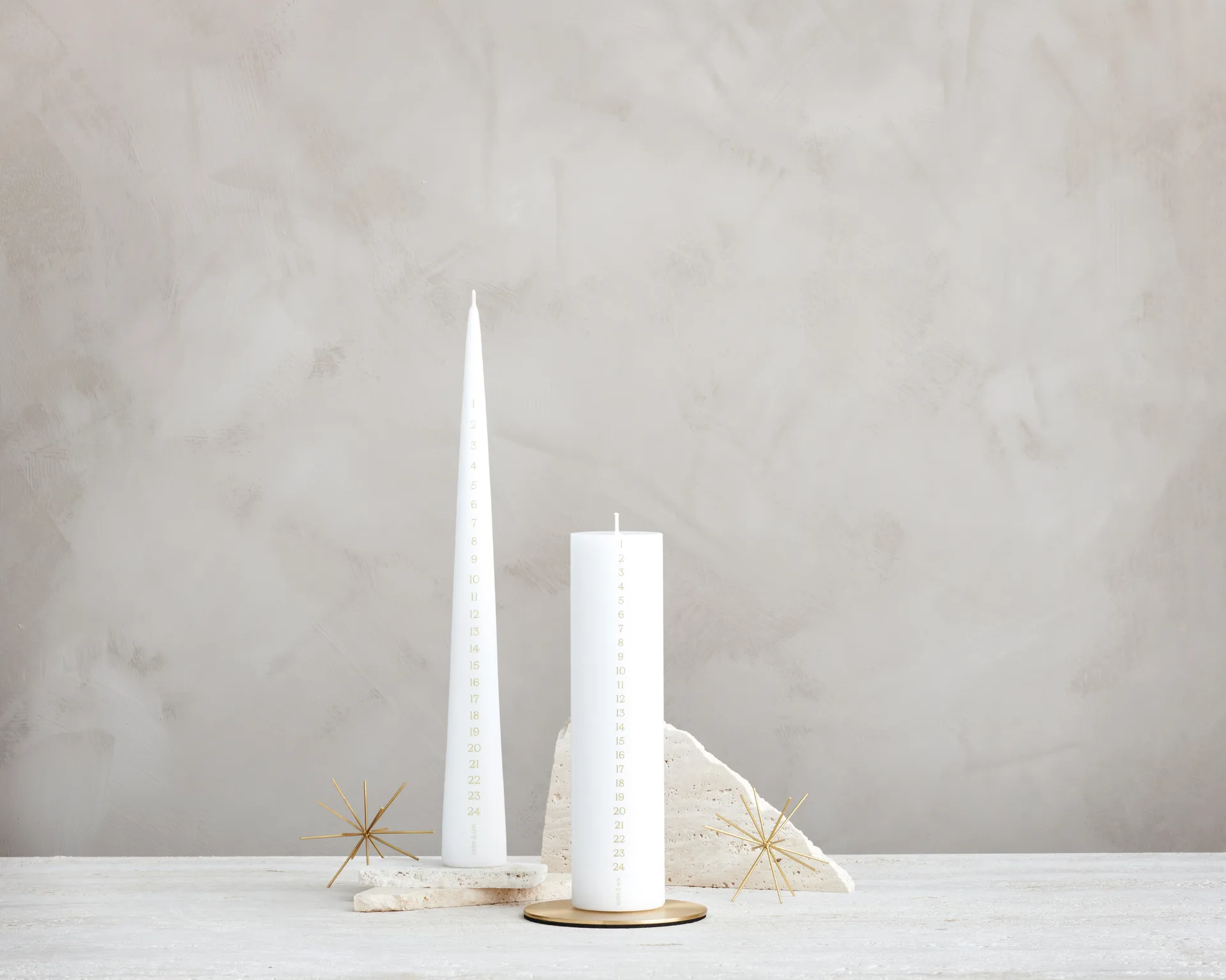 ester & erik advent candle 37 cm, 31 pure white ester & erik