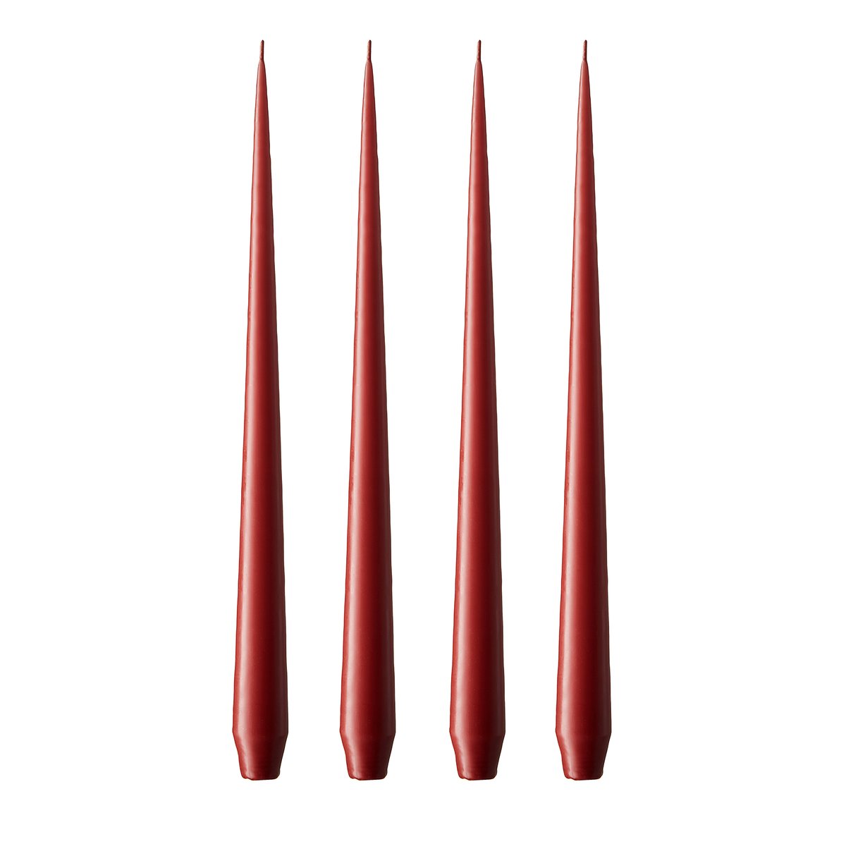 ester & erik candle 32 cm 4-pack aged rust Matte | Scandinavian Design | Candles | Red