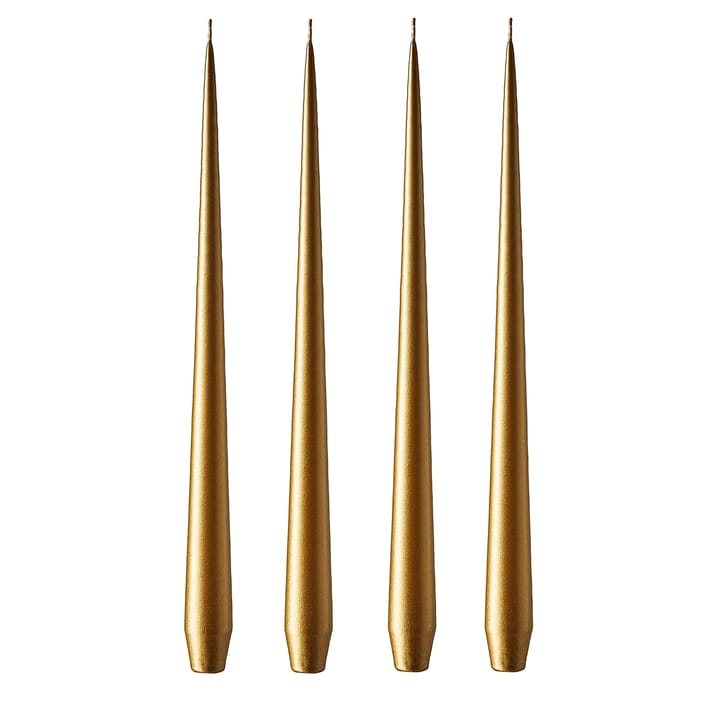 ester & erik candle 32 cm 4-pack metalic - Gold - Ester & erik