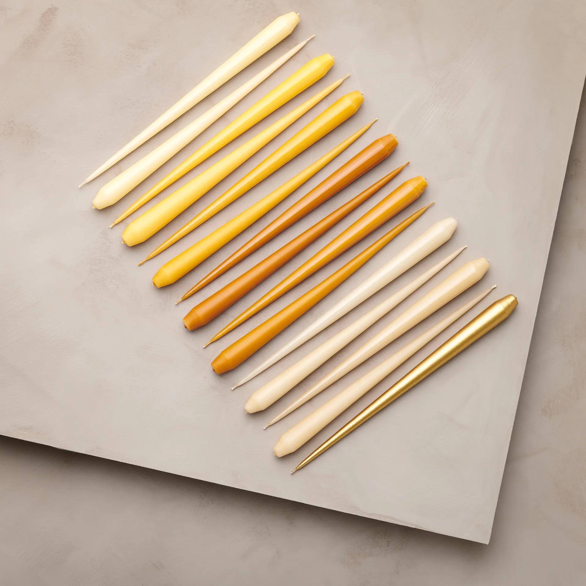 ester & erik candle 32 cm 4-pack metalic, Gold ester & erik