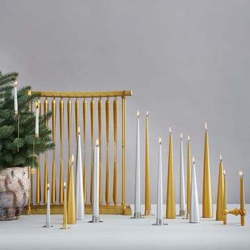 ester & erik candle 32 cm 4-pack metalic - Silver - ester & erik