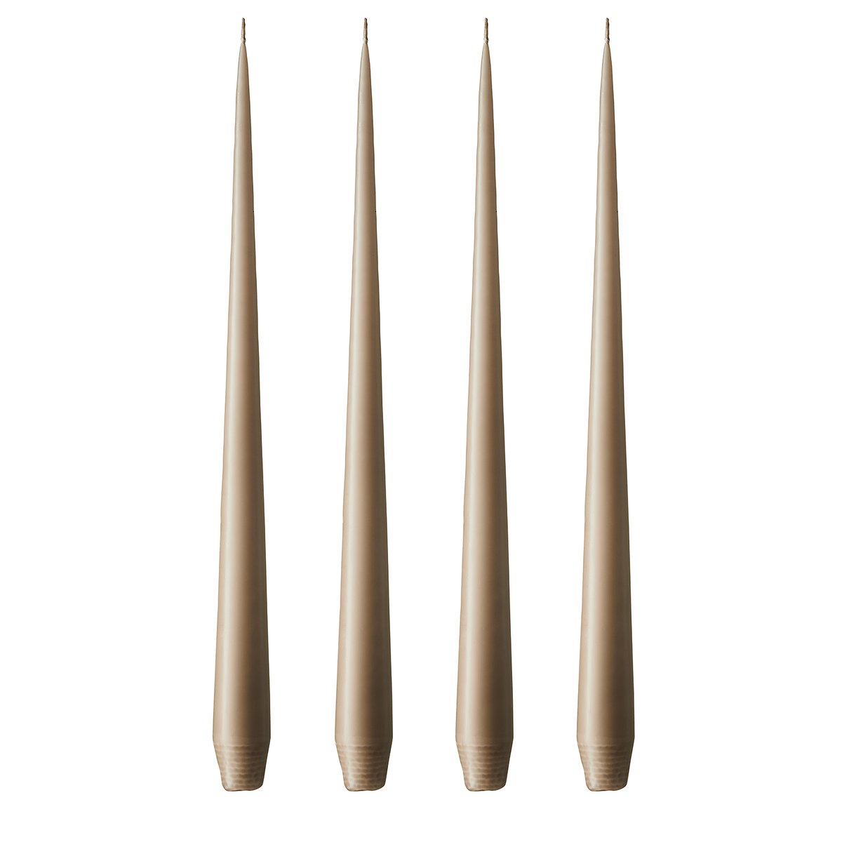 ester & erik candle 32 cm 4-pack nougat note Matte | Scandinavian Design | Candles | Beige