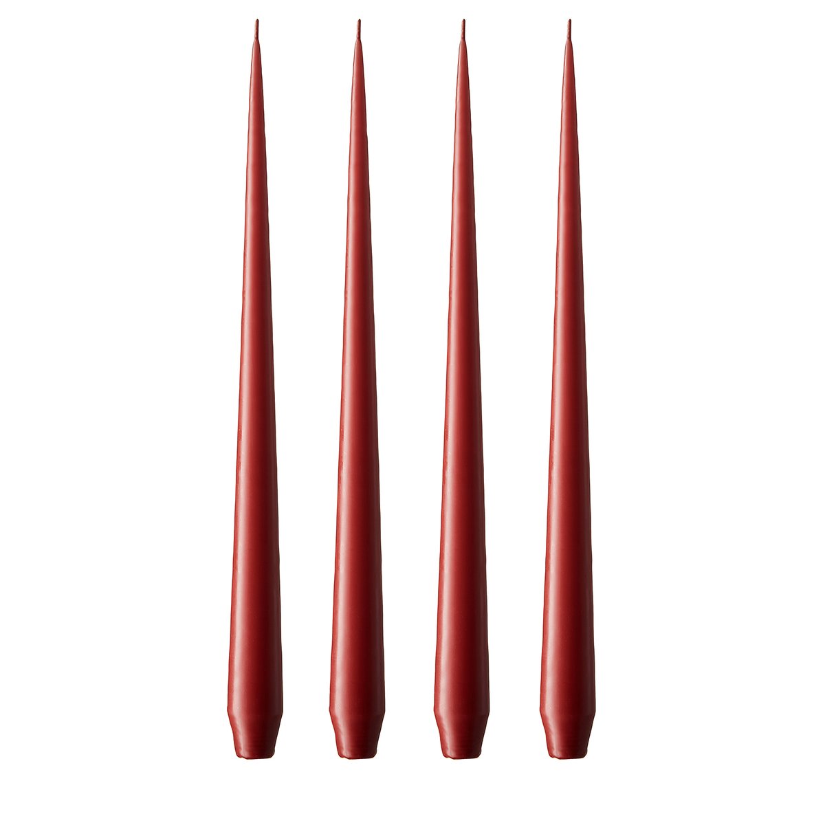 ester & erik candle 42 cm 4-pack aged rust Matte | Scandinavian Design | Candles | Red