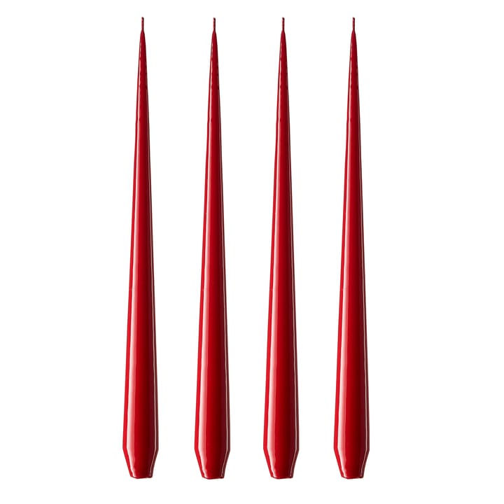 ester & erik candle 42 cm 4-pack dark red - Lacquered - ester & erik