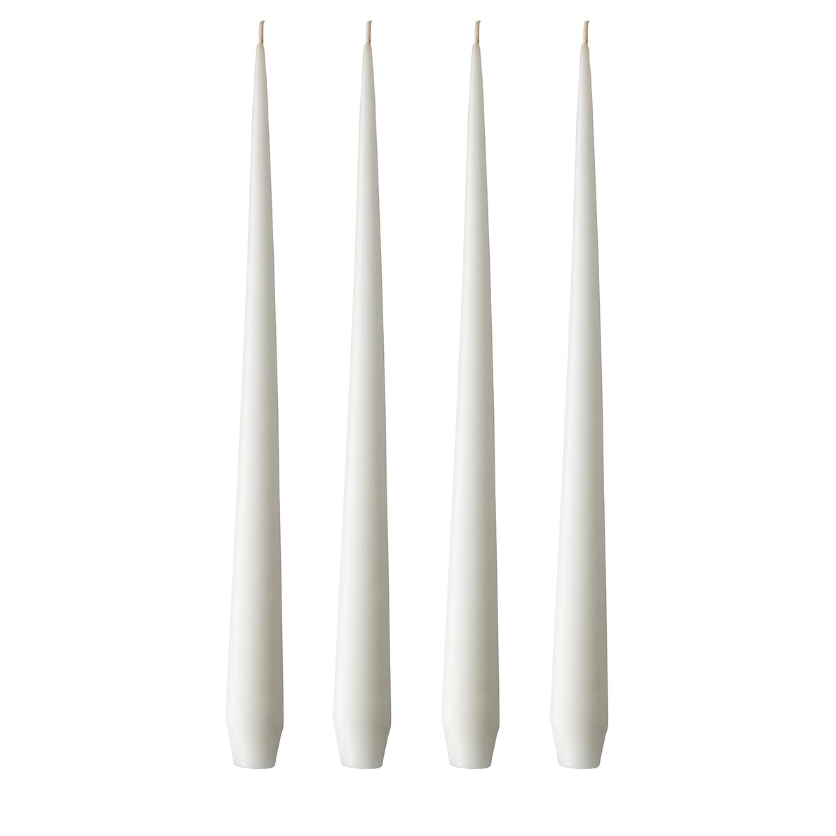 ester & erik candle 42 cm 4-pack pure white Matte | Scandinavian Design | Candles | White