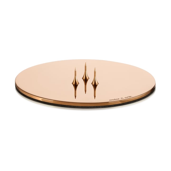 ester & erik candle holder Ø9 cm polished - Rose gold - Ester & erik