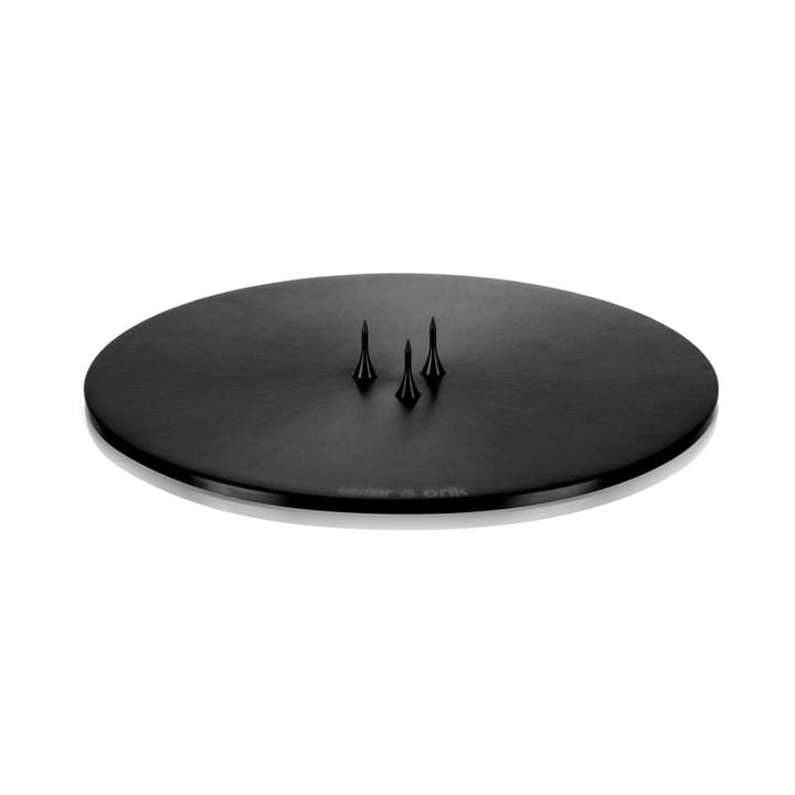 ester & erik candle plate Ø12 cm matte - black - ester & erik