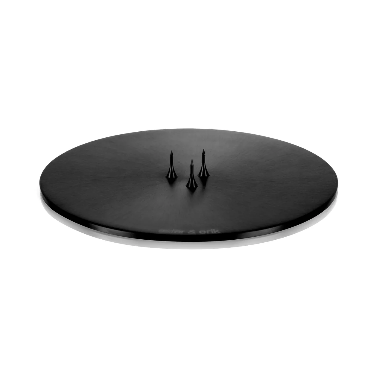ester & erik candle plate o12 cm matte black | Scandinavian Design | Tea light holders, lanterns & candle dishes | Black