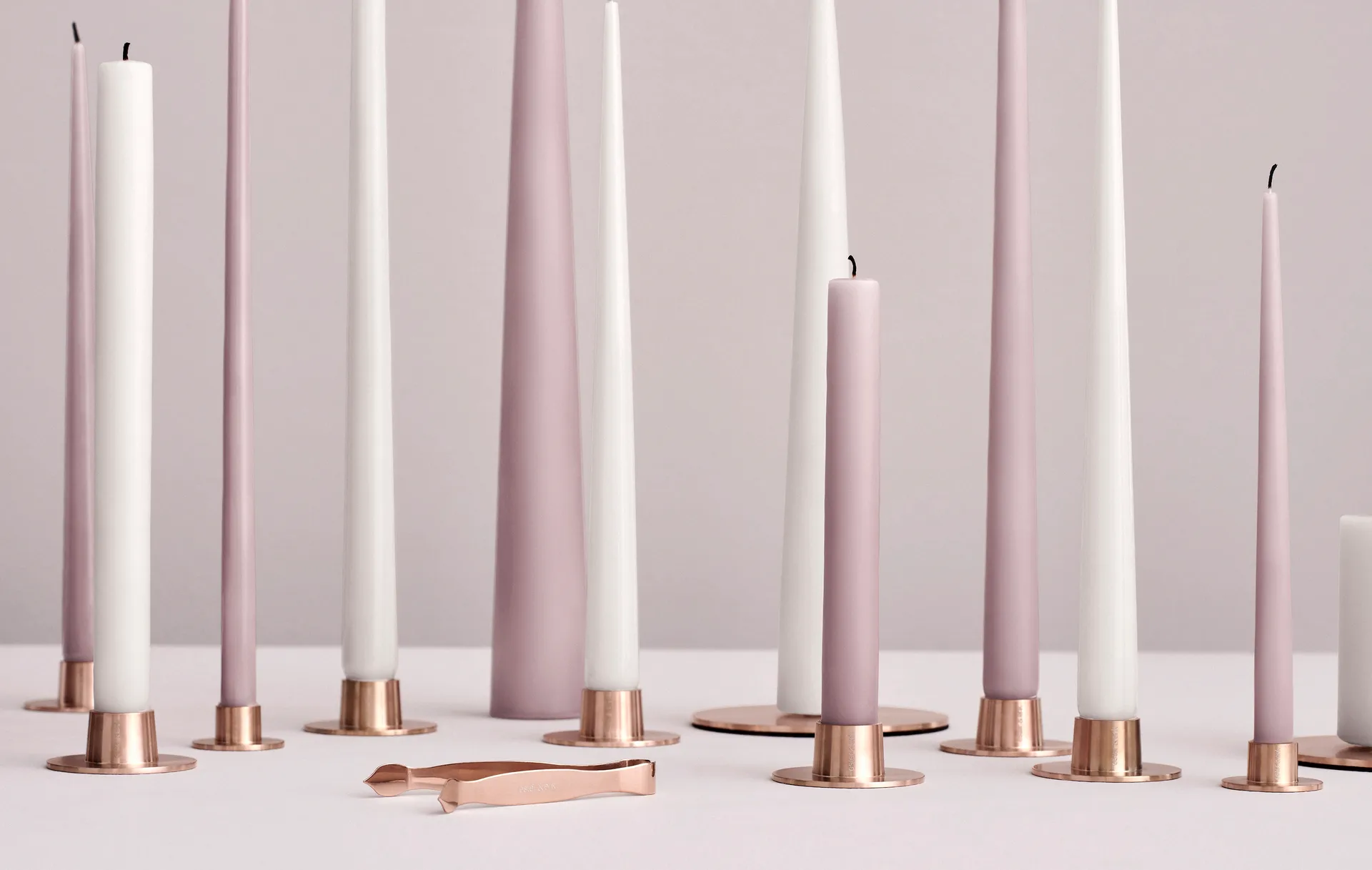 ester & erik candle plate Ø12 cm matte, Rosé gold ester & erik