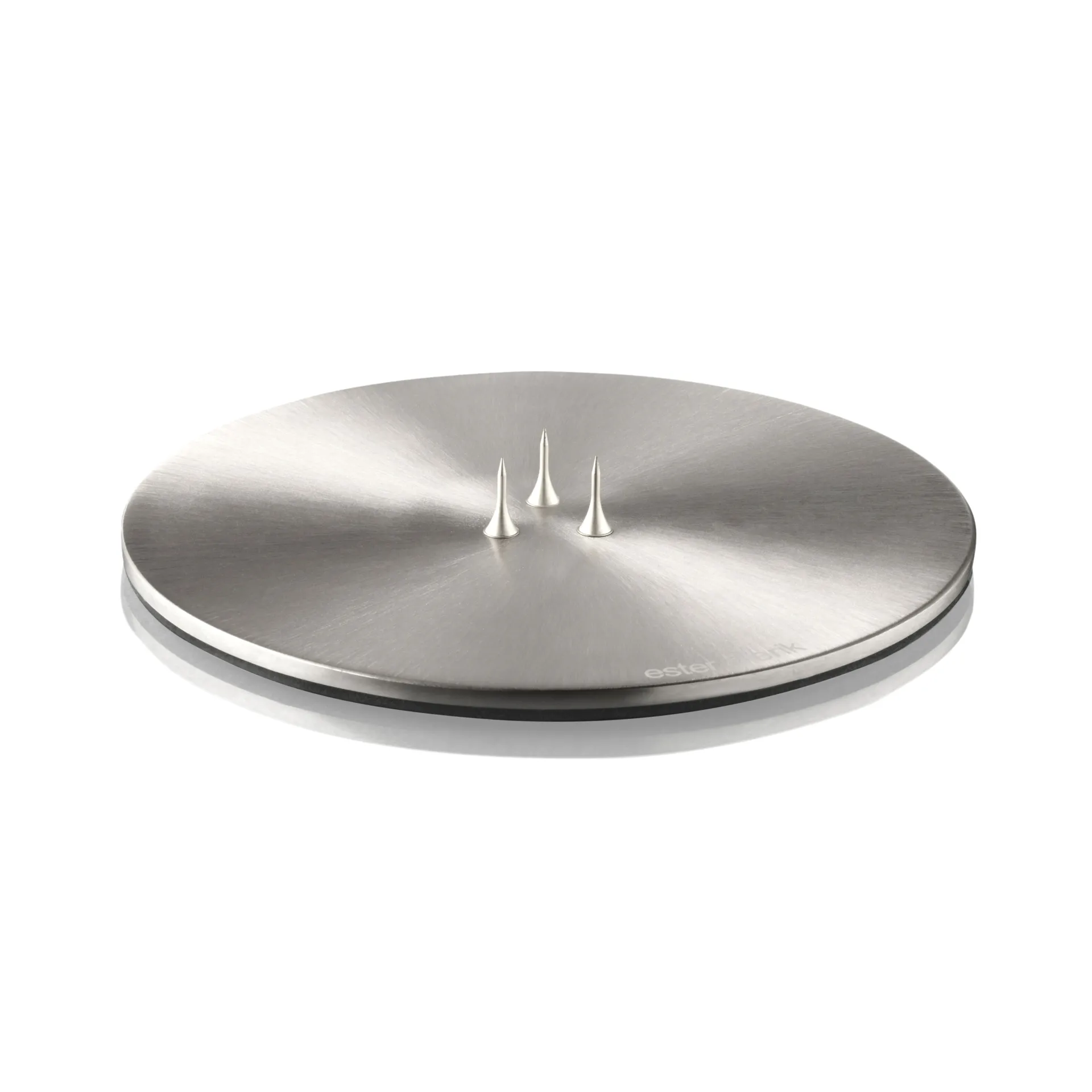 ester & erik candle plate Ø12 cm matte, silver ester & erik