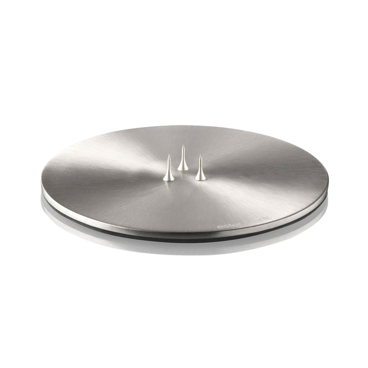ester & erik candle plate o12 cm matte silver | Scandinavian Design | Tea light holders, lanterns & candle dishes | Silver-coloured