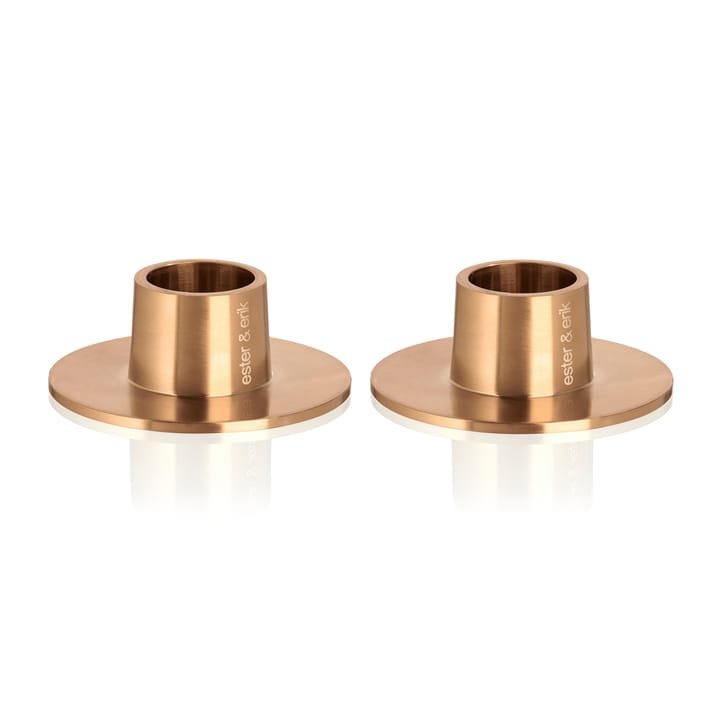 ester & erik candle sticks matte 2-pack - Rosé gold - ester & erik