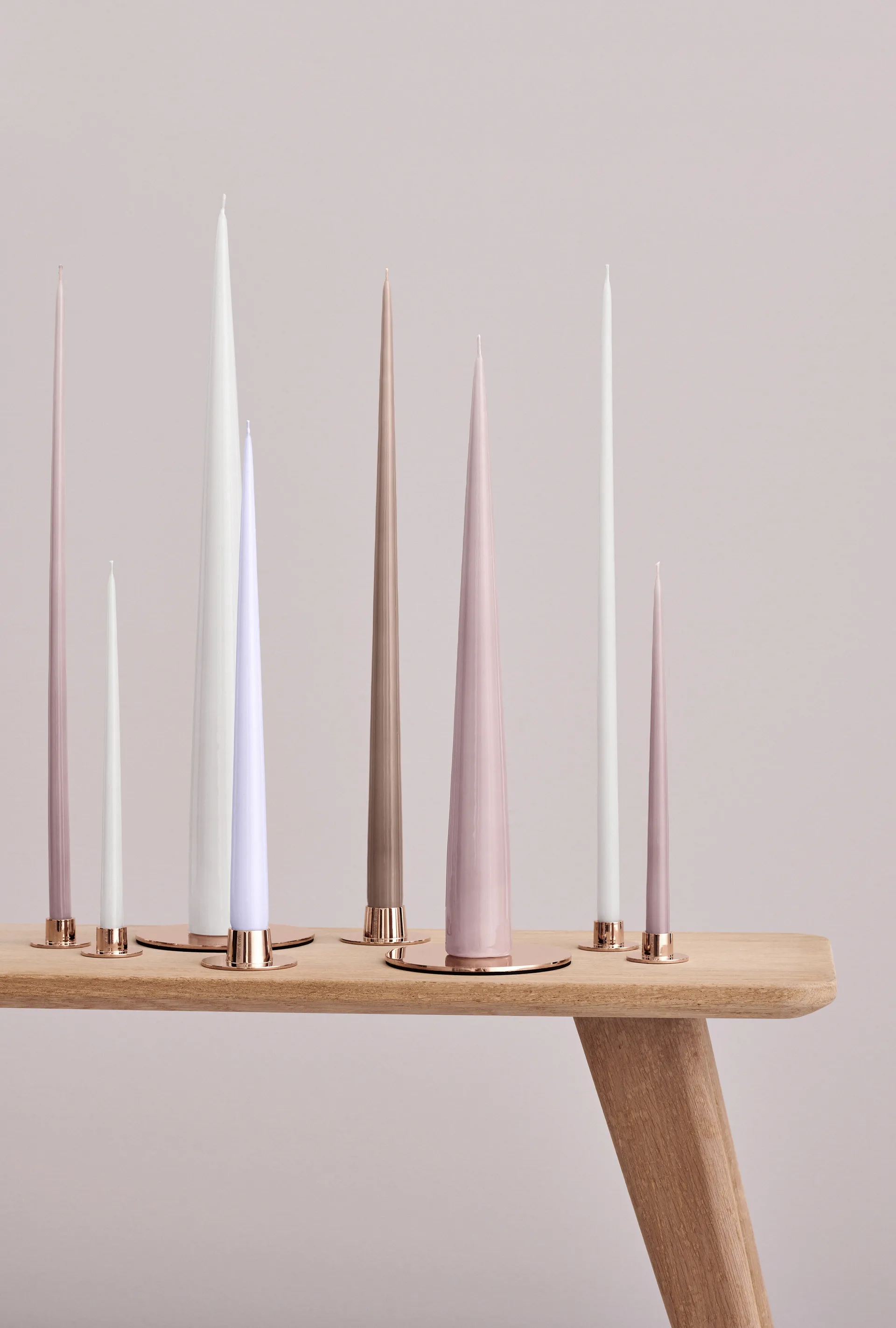 ester & erik candle sticks matte 2-pack, Rosé gold ester & erik