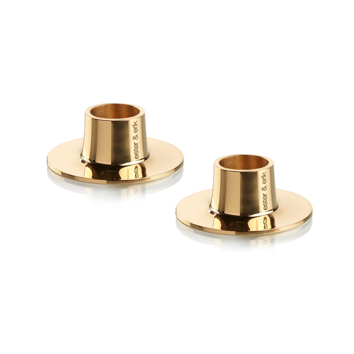 ester & erik ester & erik candle sticks smooth 2-pack Gold