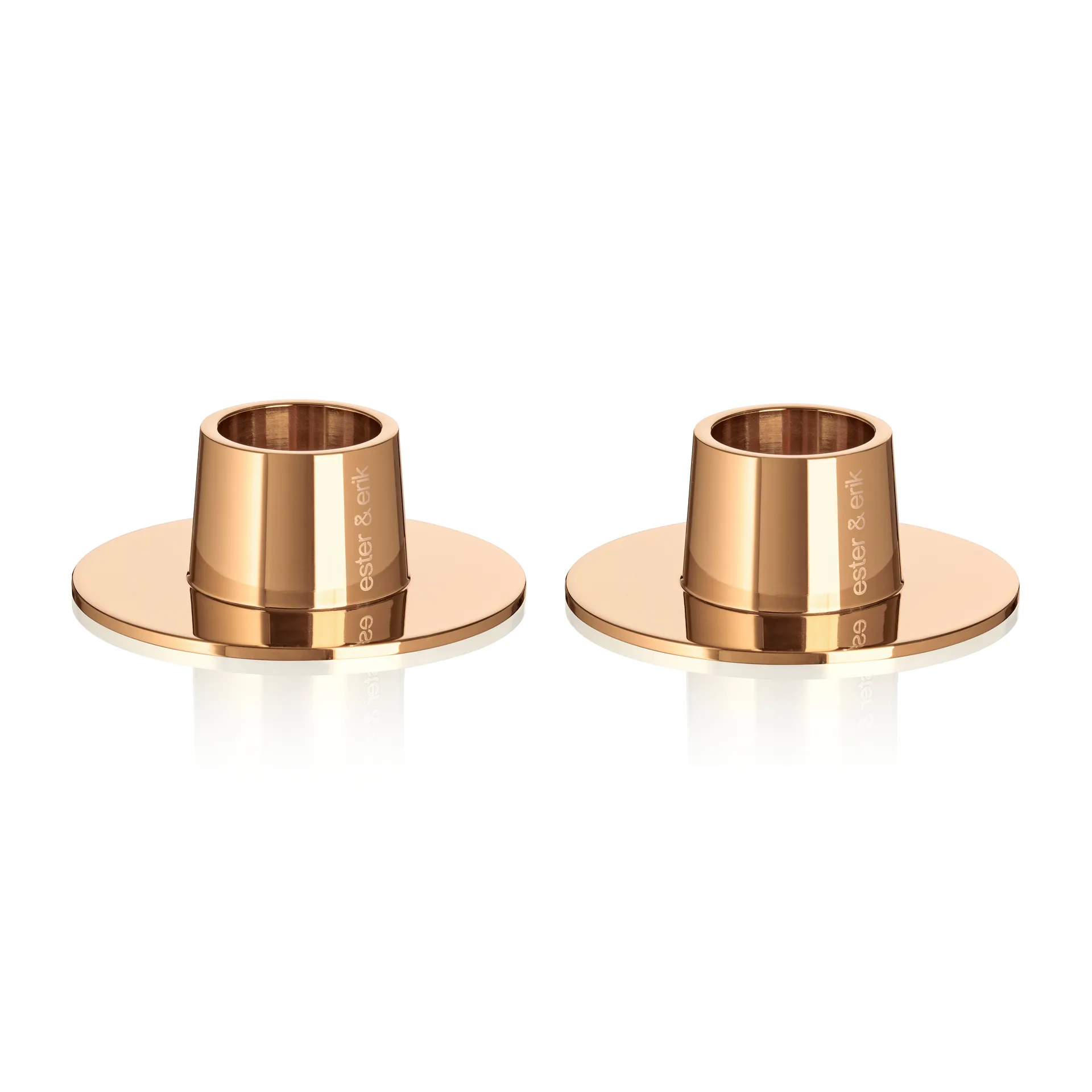 ester & erik candle sticks smooth 2-pack, Rosé gold ester & erik