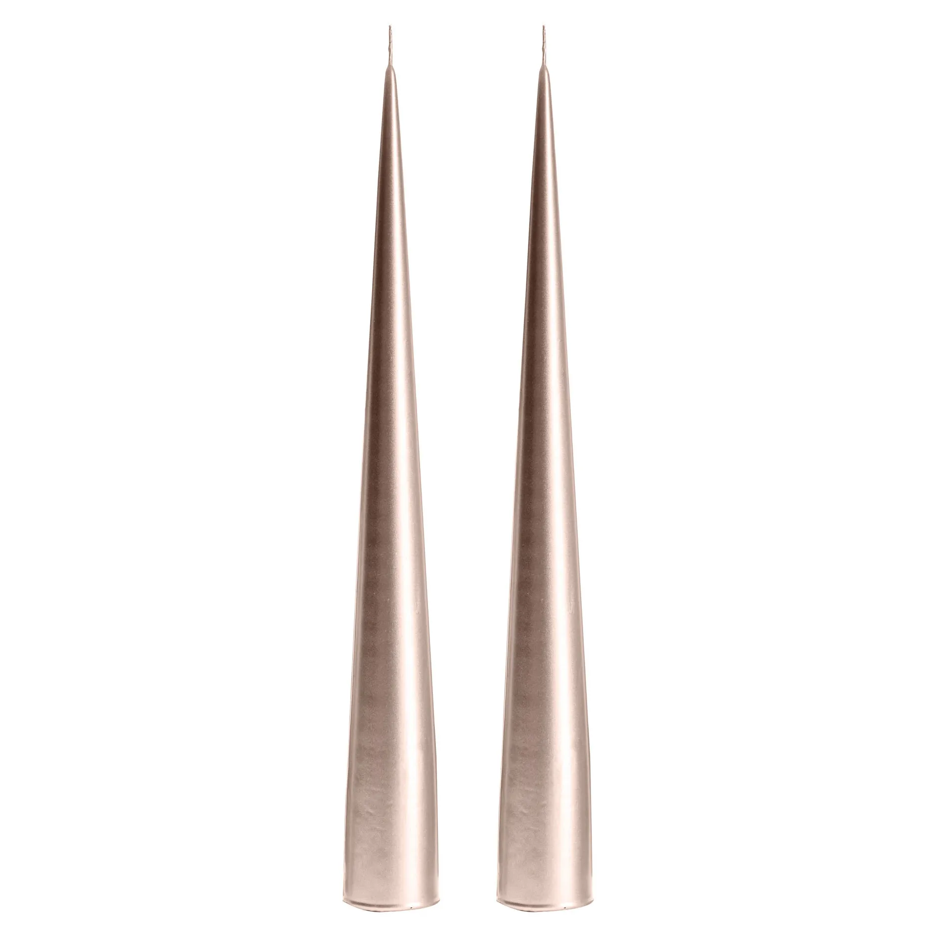 ester & erik cone candles 34 cm 2-pack metallic, Champagne 94 ester & erik