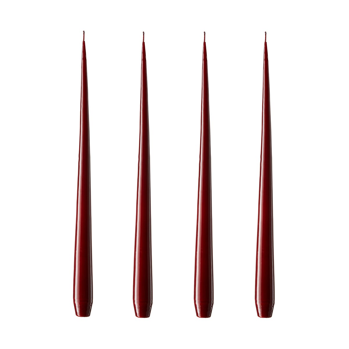 ester & erik light 4-pack lacquered Wine, 32 cm | Scandinavian Design | Candles | Red