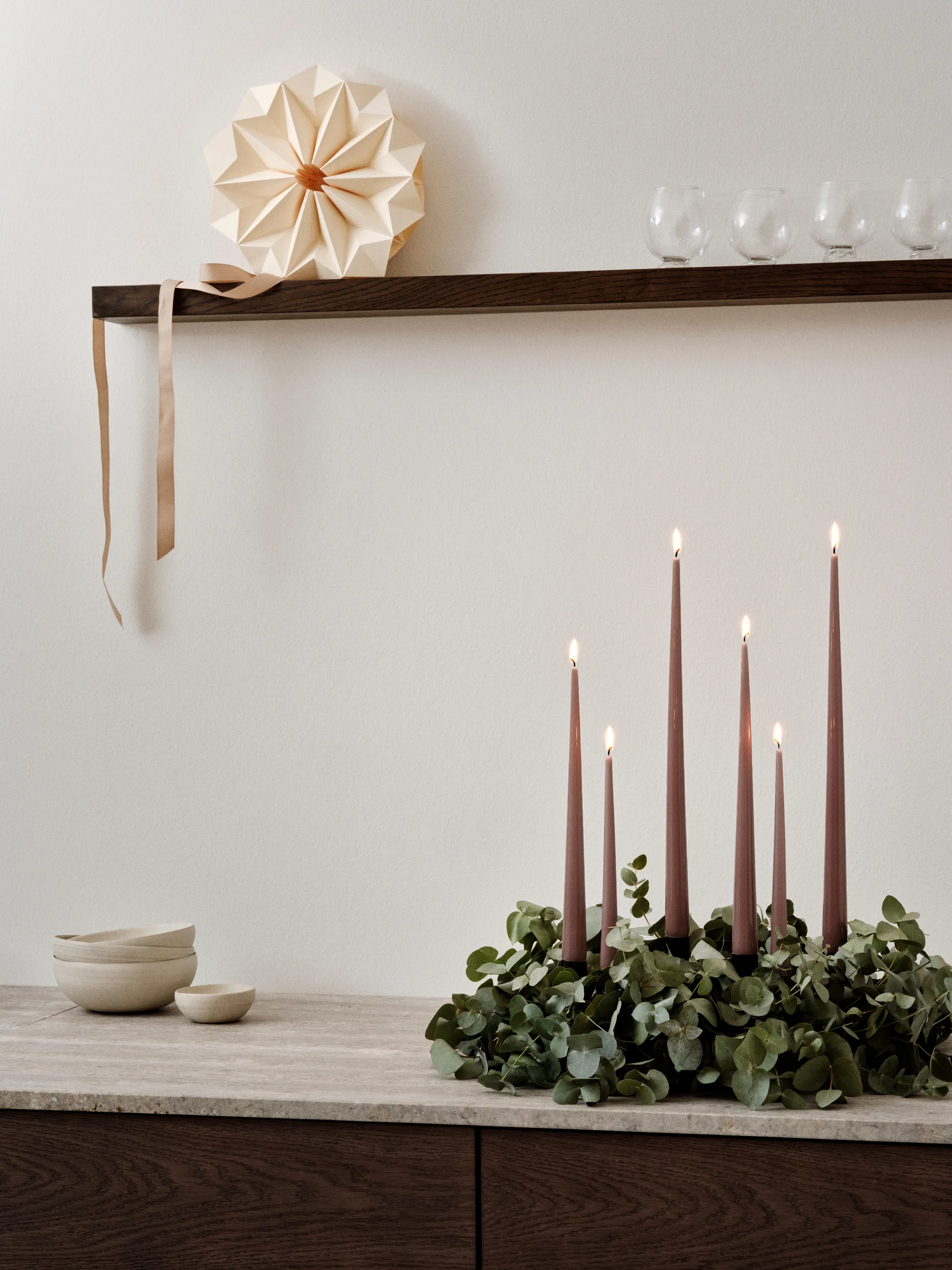 ester & erik light 4-pack lacquered, Winter rose 84, 32 cm ester & erik