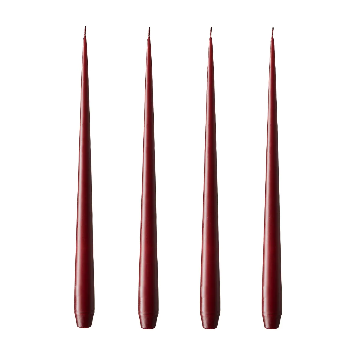 ester & erik light 4-pack matte Wine, 32 cm | Scandinavian Design | Candles | Red
