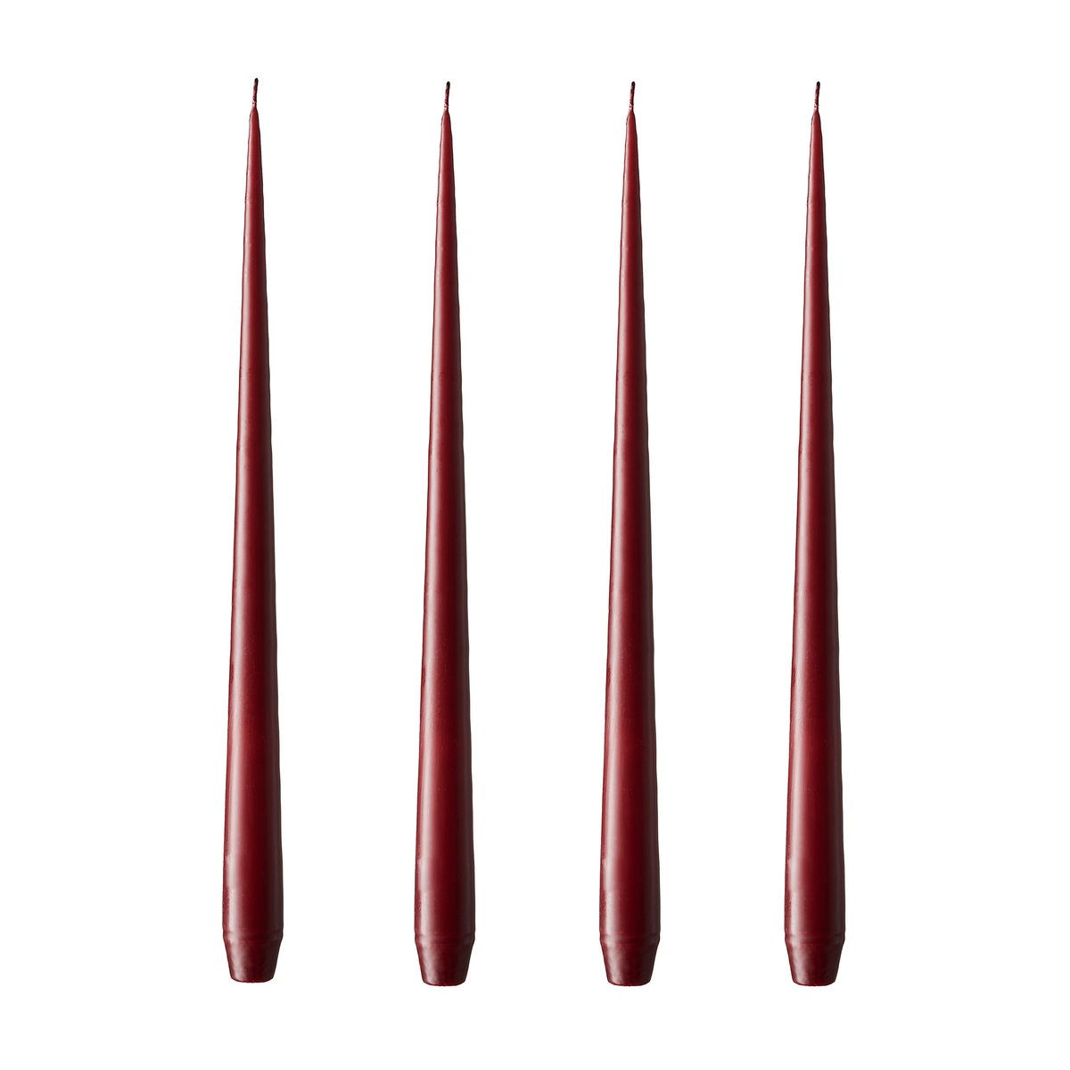 ester & erik light 4-pack matte Wine, 32 cm | Scandinavian Design | Candles | Red