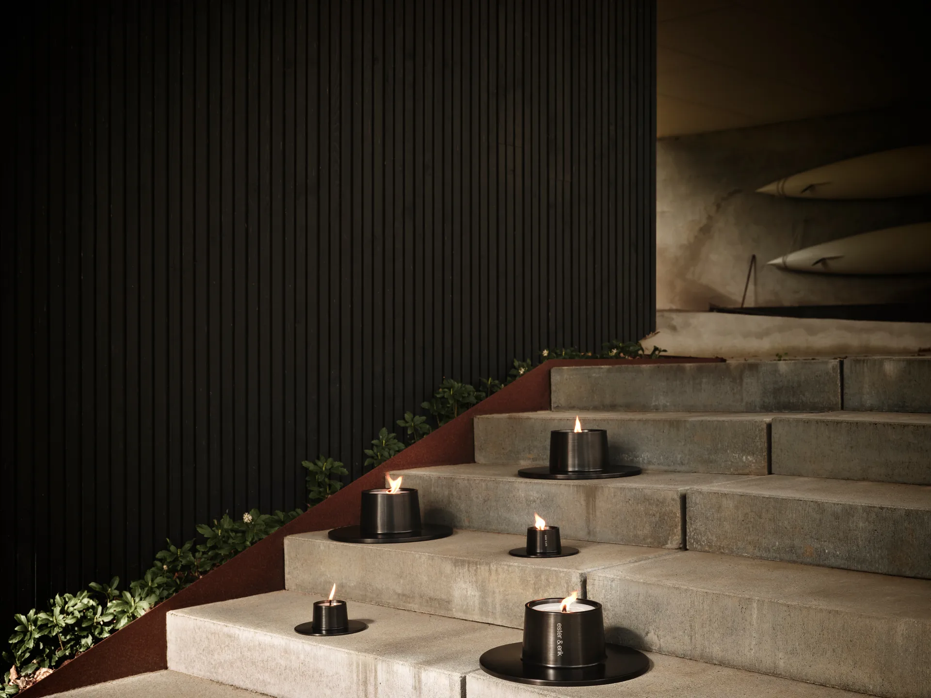 ester & erik outdoor candle holder small Ø16 cm, Black ester & erik