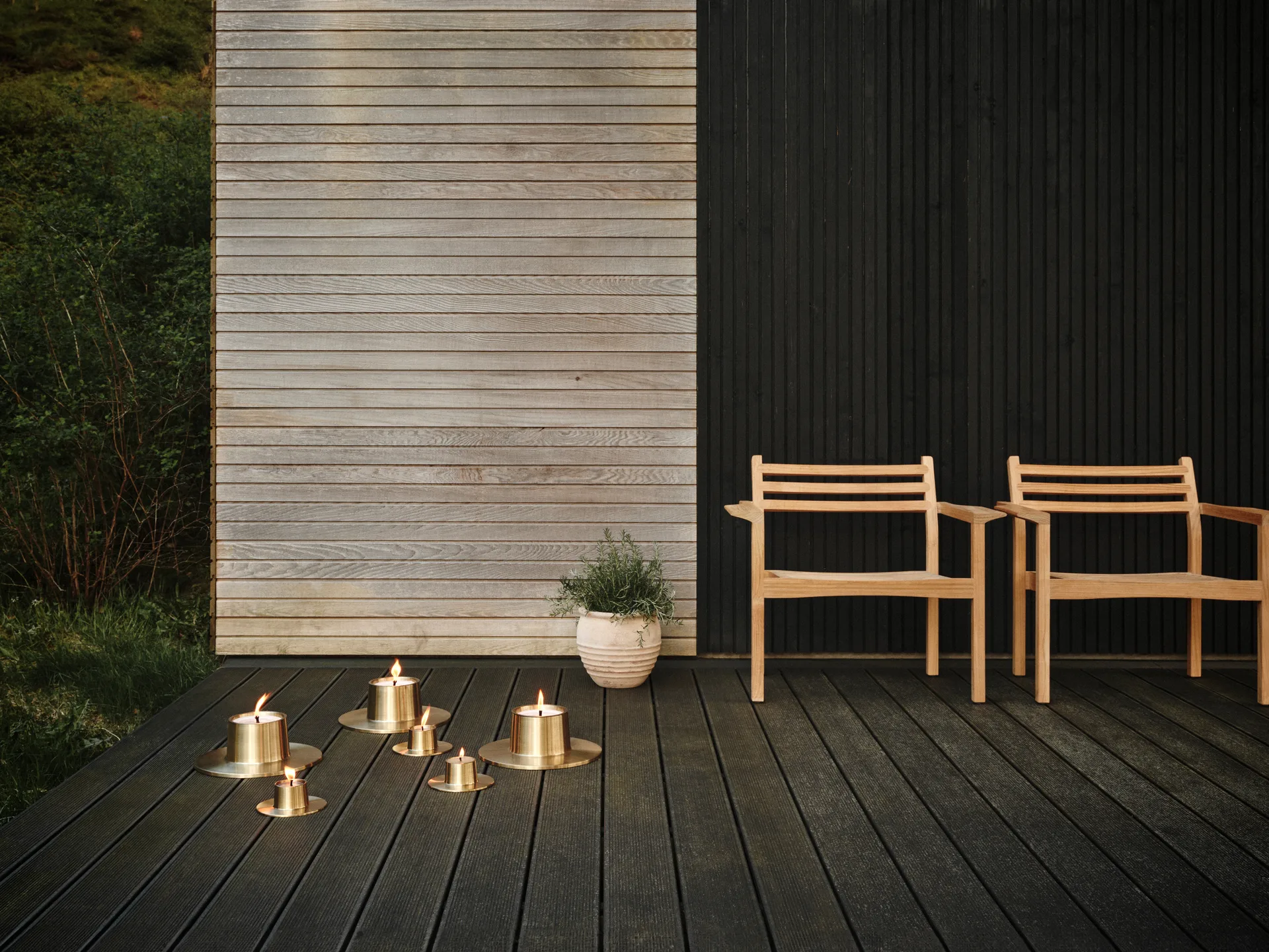 ester & erik outdoor candle holder small Ø16 cm, Gold ester & erik