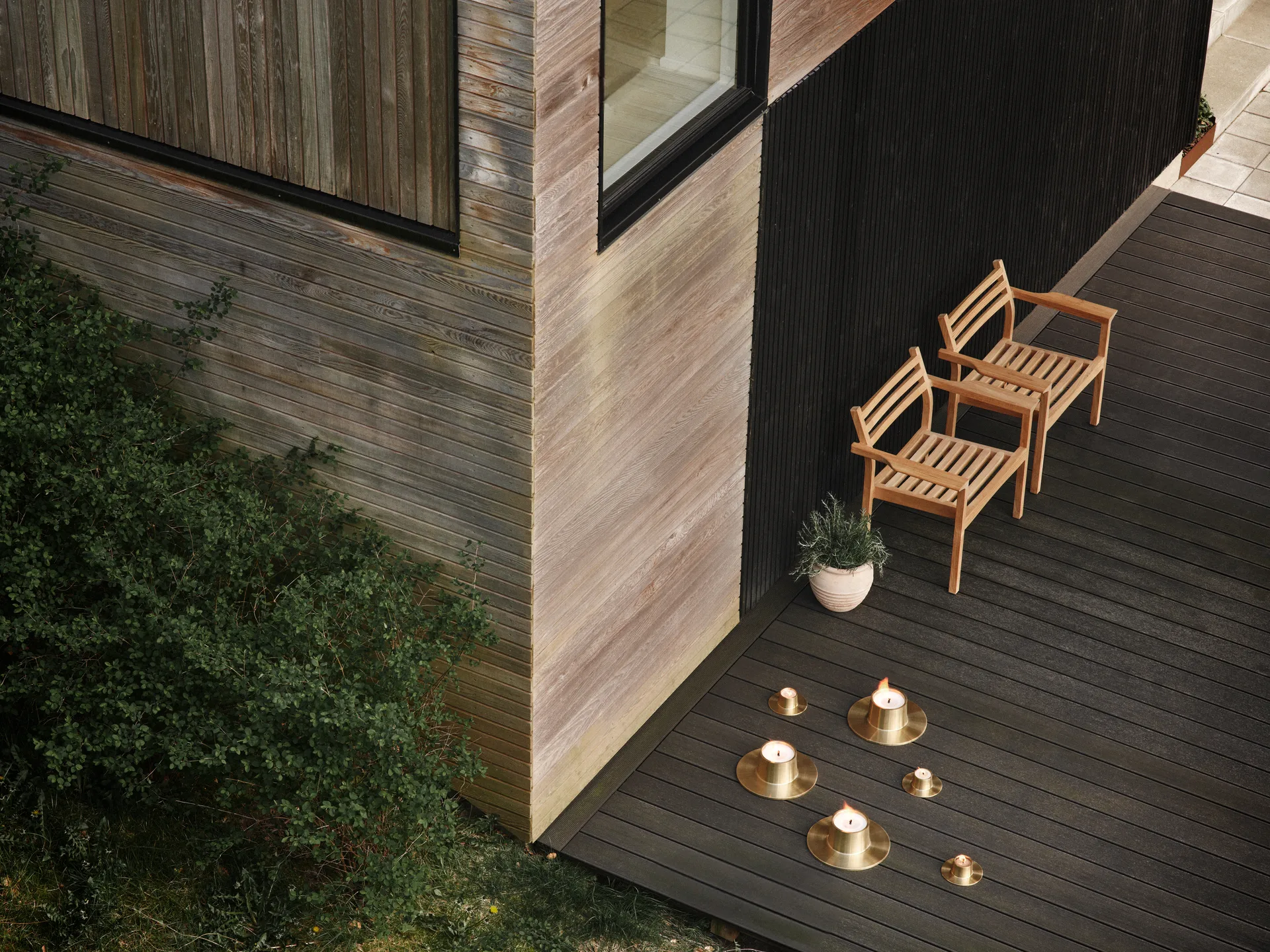 ester & erik outdoor candle holder small Ø16 cm, Gold ester & erik