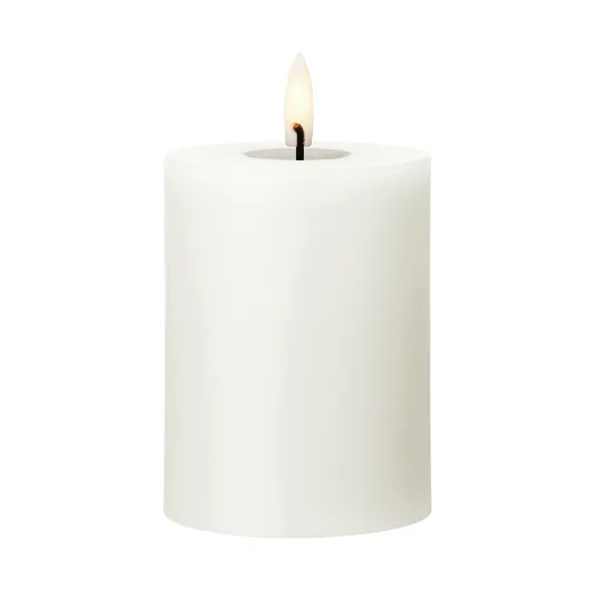 ester & erik pillar candle LED 10 Silky, 10 cm | Scandinavian Design | String lights & decorative lighting | White