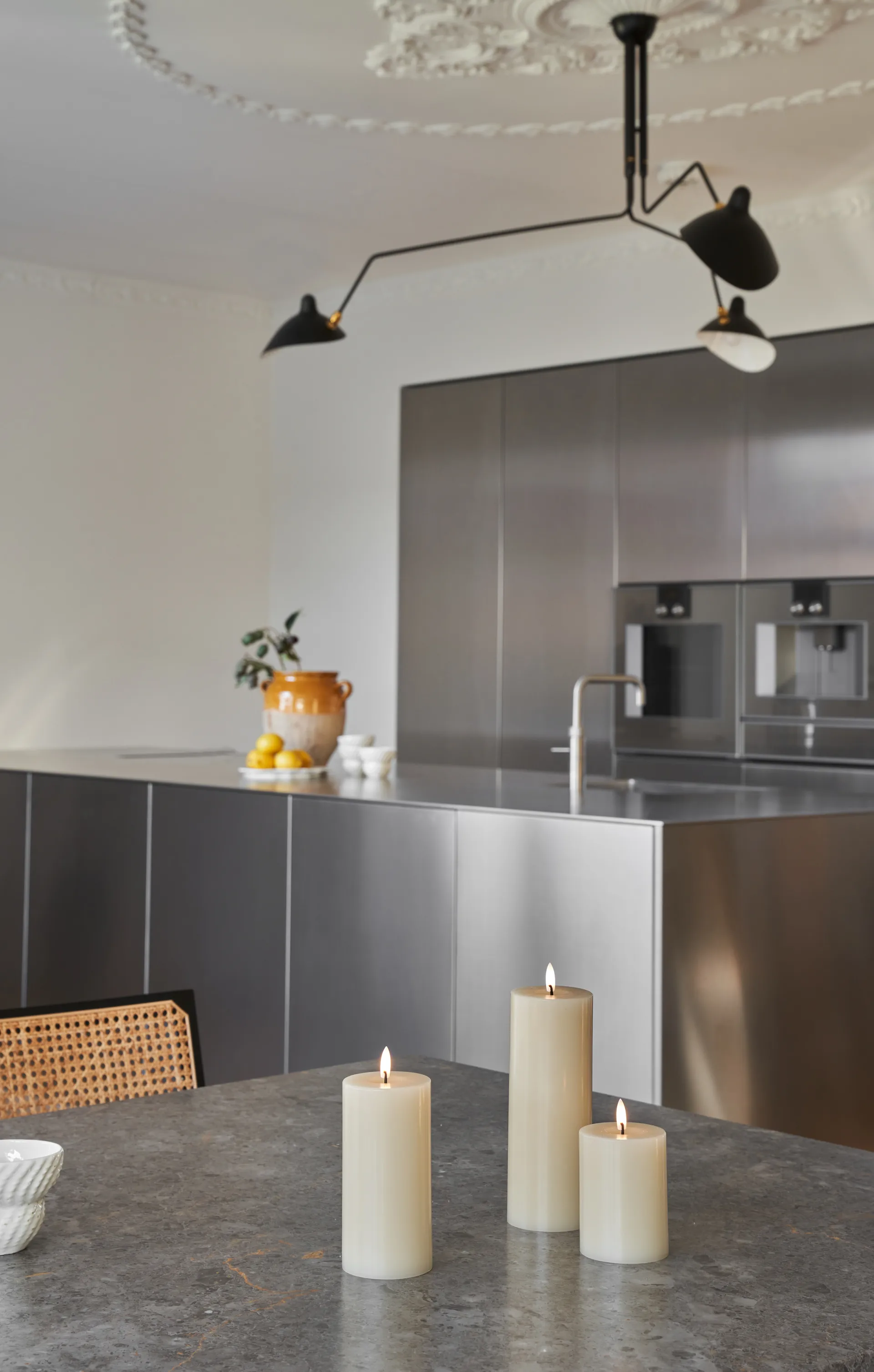 ester & erik pillar candle LED, 14 Pale ginger, 10 cm ester & erik