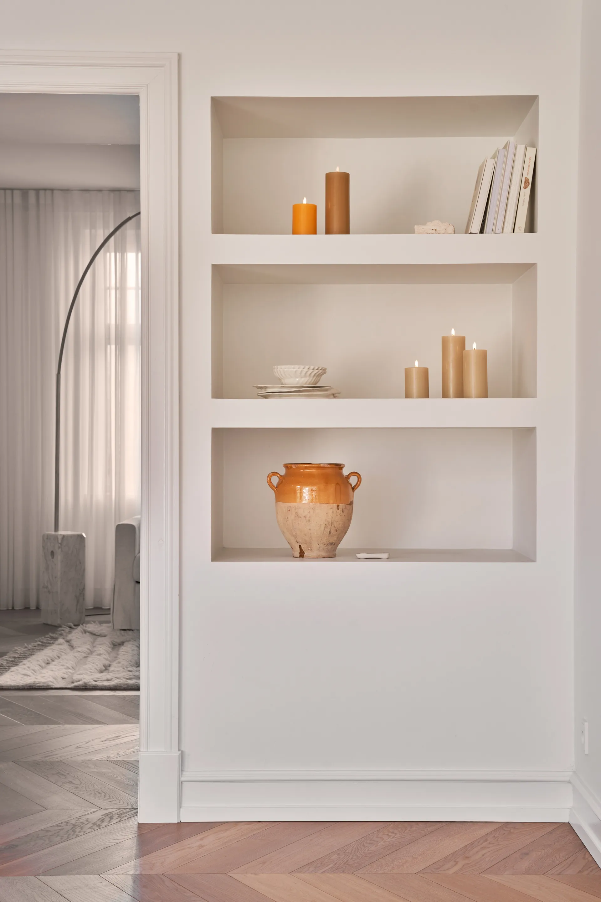 ester & erik pillar candle LED, 14 Pale ginger, 10 cm ester & erik