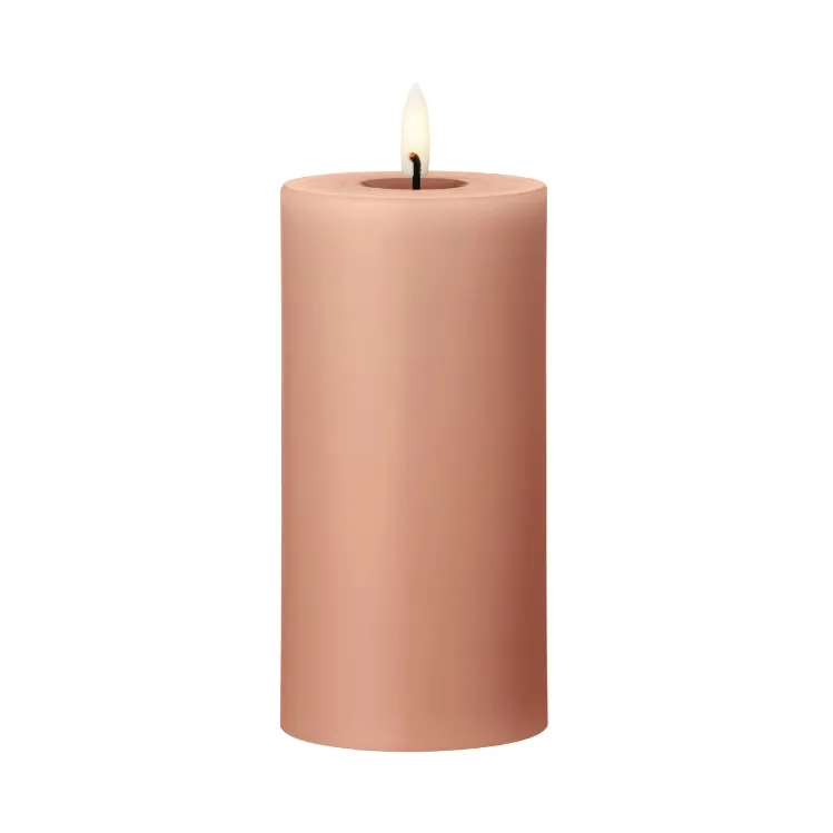 ester & erik pillar candle LED 20 Rosy caramel, 15 cm