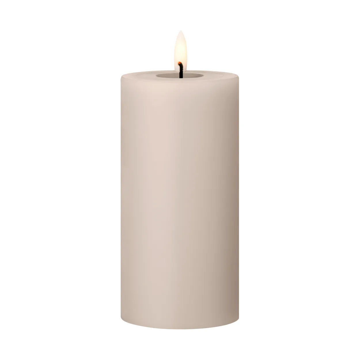 ester & erik pillar candle LED 22 Linen Grey, 15 cm