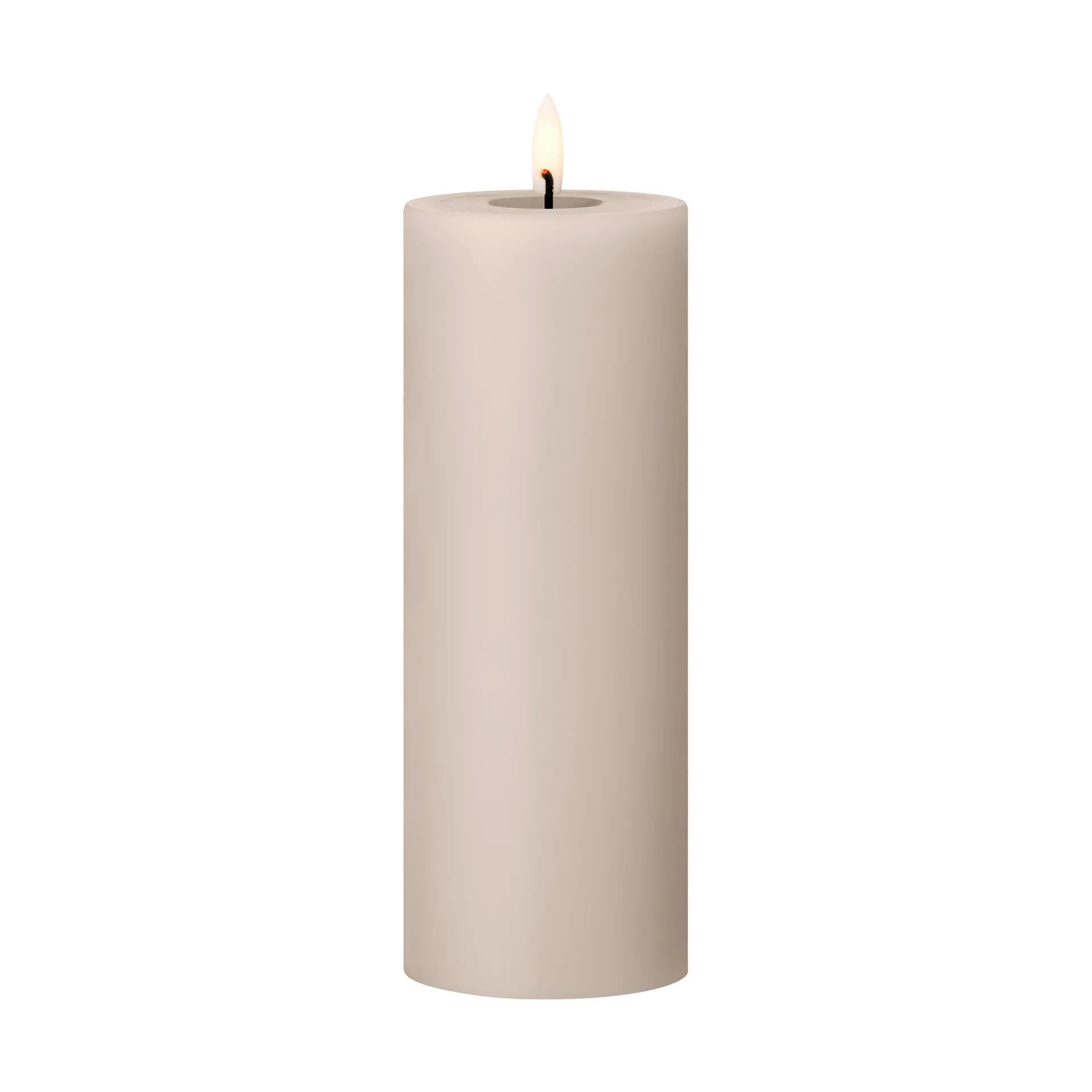 ester & erik pillar candle LED, 22 Linen Grey, 20 cm ester & erik