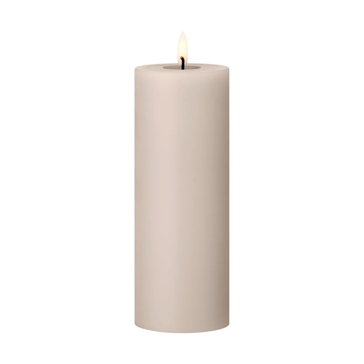 ester & erik pillar candle LED 22 Linen Grey, 20 cm