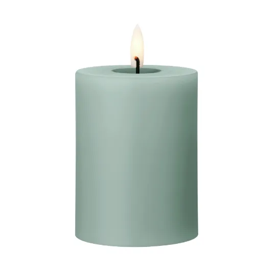 ester & erik pillar candle LED 67 Jade stone, 10 cm