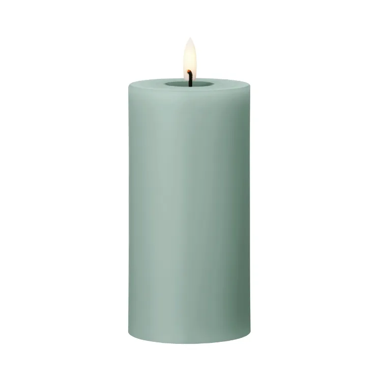 ester & erik pillar candle LED 67 Jade stone, 15 cm