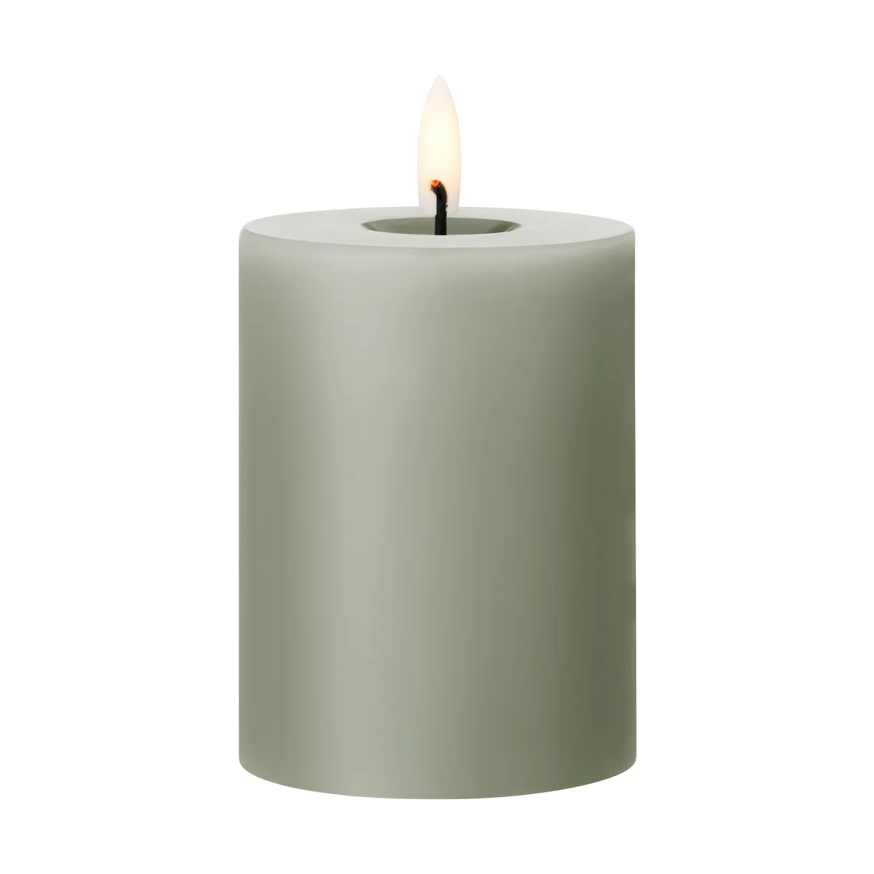ester & erik pillar candle LED 69 Artichoke, 10 cm | Scandinavian Design | String lights & decorative lighting | Green